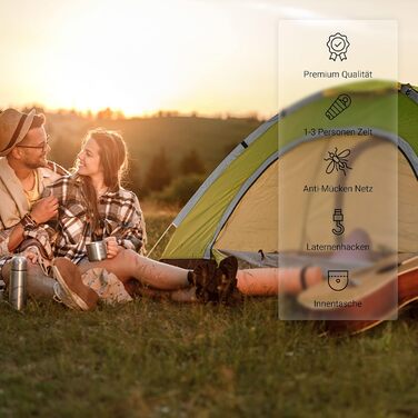 Намет кемпінговий MSPORTS Premium Pop Up 2-3 особи, водонепроникний, вітростійкий, купольний, оливковий