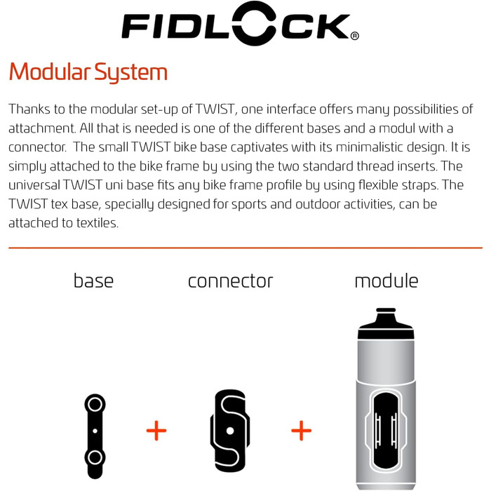 Пляшка для води Fidlock з конектором Twist, 450 мл, чорна