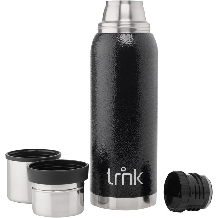 Термос trnk Arktis 2 із нержавіючої сталі 1200 мл, BPA-free, з двома чашками, зберігає тепло 32 години, для напоїв, підходить для посудомийки