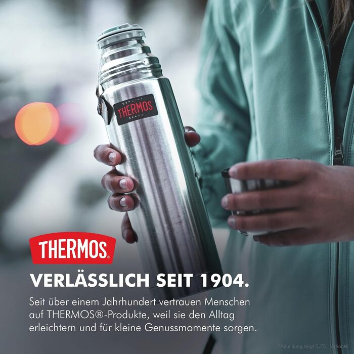 Термос Thermos Light & Compact з нержавіючої сталі, 1.0 л, для гарячих напоїв (до 24 год)