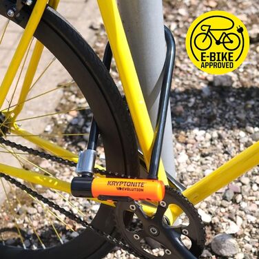 Замок велосипедний Kryptonite Evolution Standard, рівень безпеки 8/10, антикрадійний, з кріпленням та 3 ключами, 10.2 x 22.9 см