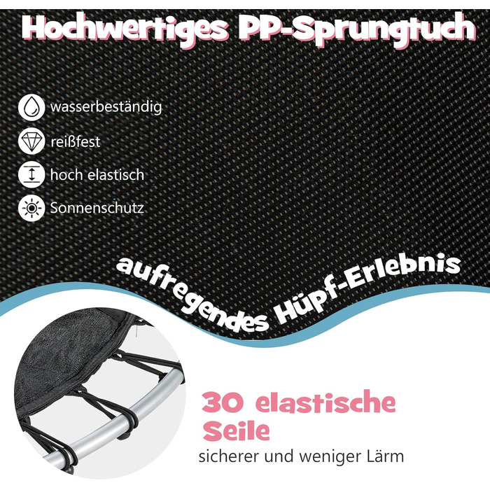 Батут GOPLUS Indoor з сіткою безпеки, дахом, металевим каркасом, стрибучою поверхнею, круглий, для саду, до 135 кг, рожевий, Ø165 x 165 см