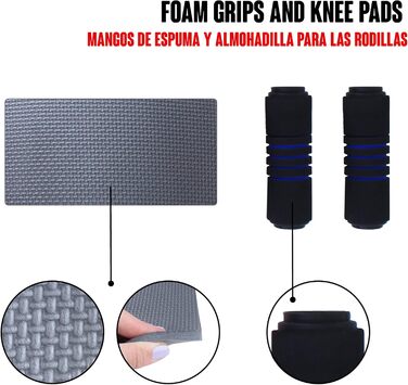 Набір для дому Calma Dragon 2 в 1: ролер для пресу та скакалка. Фітнес-тренажер для дому (блакитний)