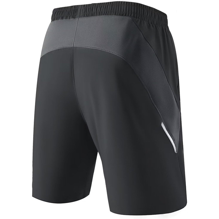 Шорти спортивні чоловічі HMIYA, дихаючі, з кишенею на блискавці, 6XL, темно-сірий