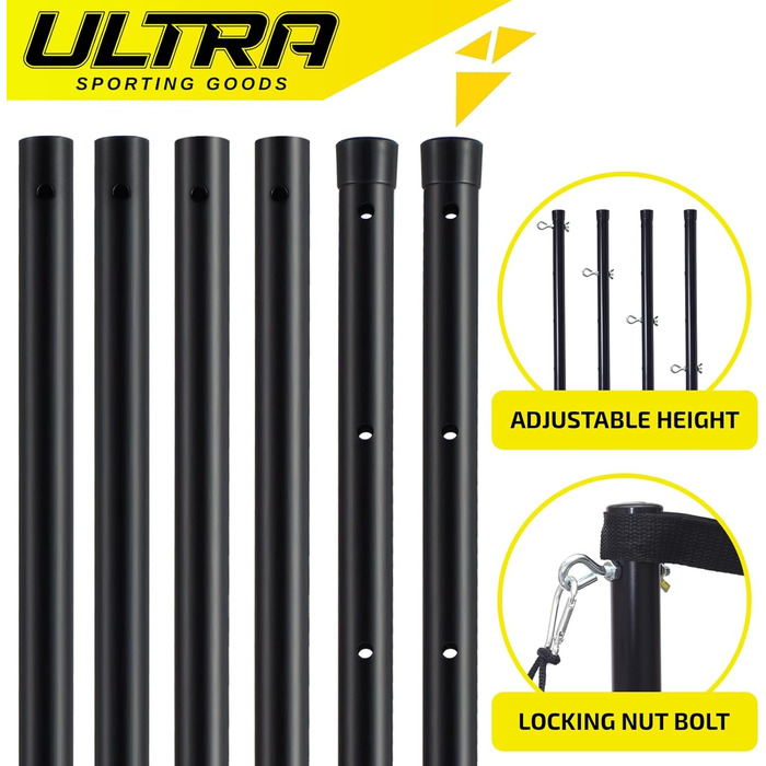 Волейбольний набір: сітка 91x91 см, волейбольний м'яч PU 21.6 см, сумка, лінії, сталеві стійки, насос, регульована висота для чоловіків, жінок та змішаних команд