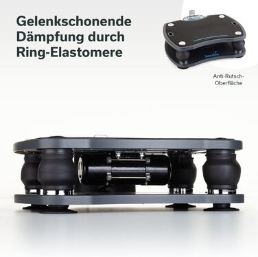 Вібраційна платформа Skandika Vibrationsplatte 500 3D | велика протиковзка поверхня | 4 програми + 20 рівнів | фітнес вдома | з тренувальними гумками, пультом ДУ та постером