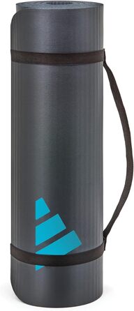 Килимок для йоги adidas Tie-Dye – 10 мм NBR, нековзний, захищає суглоби, з ручкою, товстий килимок для пілатесу та фітнесу, 183x61 см (Блакитний)