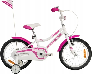 Дитячий велосипед INDIANA Roxy Kid 16 дюймів для дівчинки, Білий