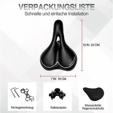 Преміум велосипедний сідло для чоловіків та жінок, водонепроникне, з гелевим наповнювачем, зручне, ергономічне, дихаюче, амортизуюче, для трекінгу, міста, MTB, e-bike