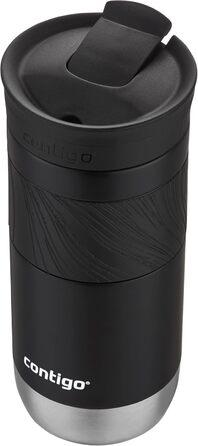 Термокружка Contigo Byron Snapseal 470 мл, нержавіюча сталь, Licorice - герметична, для кави, без BPA