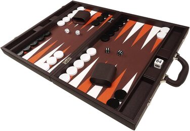 Набір для гри в нарди преміум-класу Silverman & Co. 48 x 64 см, темно-коричневий