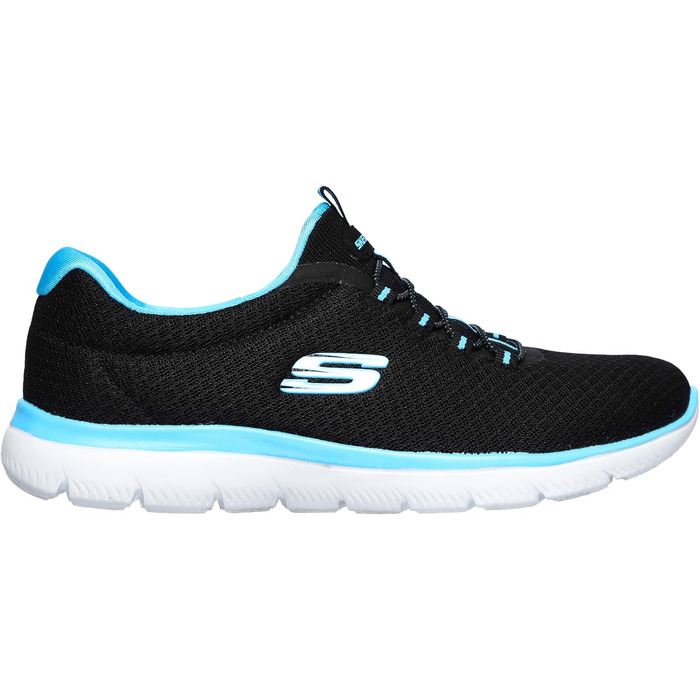 Кросівки жіночі Skechers Summits чорні з бірюзовими вставками (38 EU)