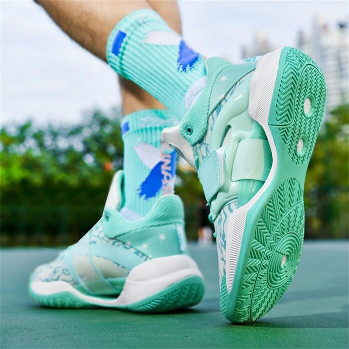 Чоловічі баскетбольні кросівки для хлопців, тренувальні кросівки для тенісу та бігу, чорно-білі, 869 (45 EU, зелений)