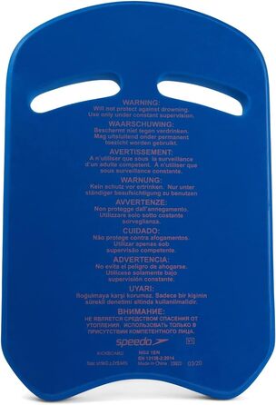 Плавальна дошка Speedo для дорослих, неонова мандаринова/синій вогонь, універсальний розмір