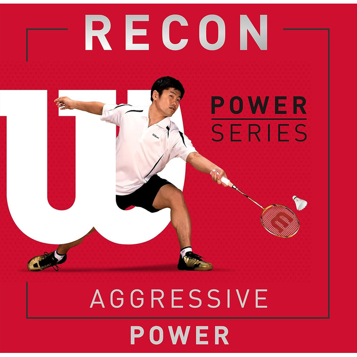 Бадмінтонна ракетка Wilson Recon 85 з чохлом, повнорозмірна