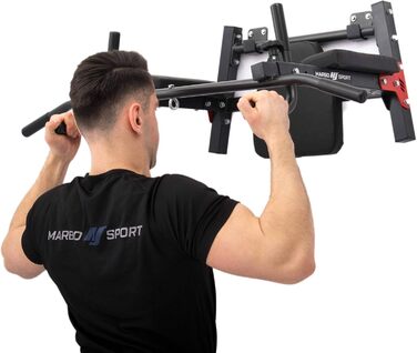 Універсальний настінний турнік-бруси Marbo Sport MH-U205 2в1, для підтягувань і віджимань, вироблено в ЄС