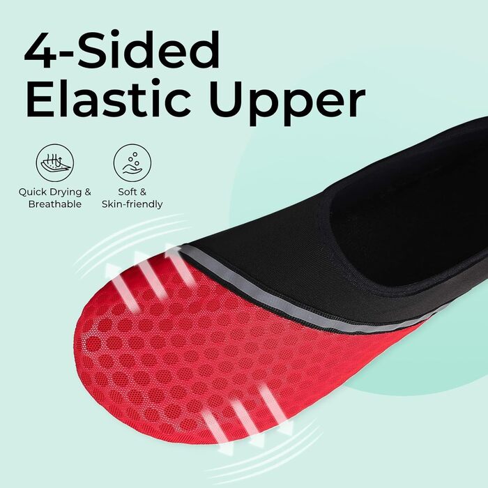 Чоловічі/Жіночі аквашузи Sagaro: Неопренові шльопанці для плавання та відпочинку на пляжі, швидко сохнуть, розмір 37-47