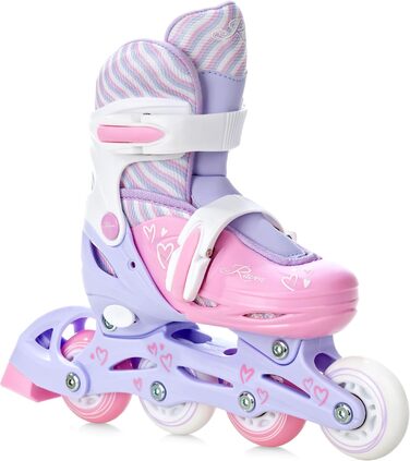 Інлайнери для дітей RAVEN Loret Lila/Pink, розмір 30-33 (18,5-20,5 см), з LED підсвіткою, регульовані