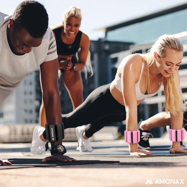 Манжети для фітнесу Amonax на щиколотки та зап'ястя, 2х0.5кг, сірі - ваги для ніг і рук, пілатес, для жінок та чоловіків