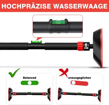 Климмер для дверного отвору FumyFumy, турнік для дверей, обладнання для калістеніки, висувна стійка для підтягувань 73-100 см, вантажопідйомність до 220 кг з сигналізацією безпеки