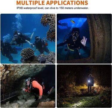 Ліхтар під водою Orcatorch D700: 1700 люмен, глибина до 150 м, акумулятор 21700