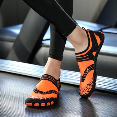 Водні черевики FANSU для дорослих, на липучці, літні пляжні черевики для жінок та чоловіків, швидковисихаючі, антиковзні, для плавання та серфінгу (39 EU, помаранчевий)