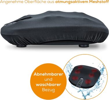 Масажер для ніг і спини Beurer FM 70 Шиацу з підігрівом, з функцією автоматичного вимкнення, для зняття напруги, приємний матеріал