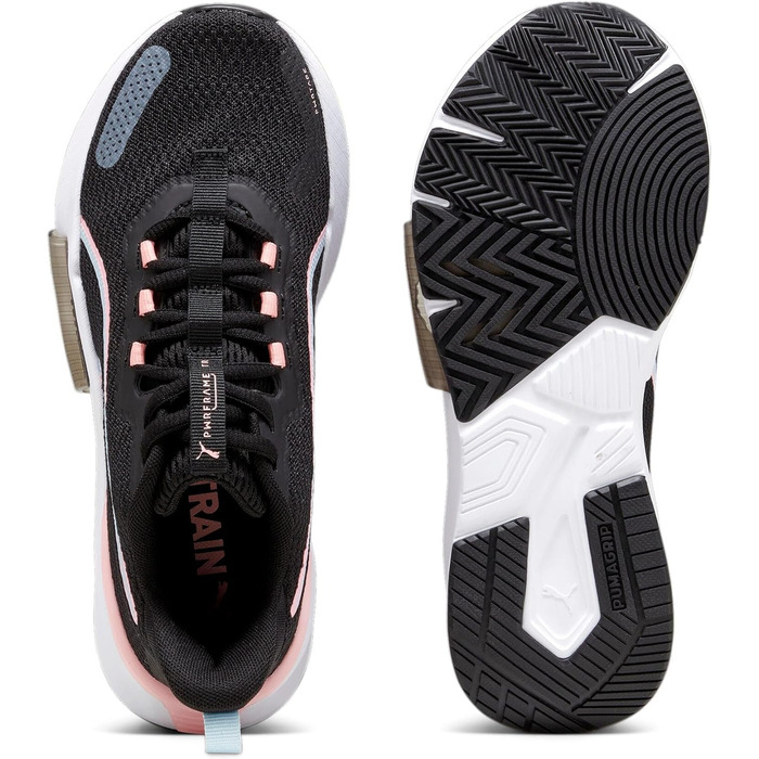 Жіночі футбольні бутси PUMA PWRFRAME TR 2 WN's (41 EU, чорний, корал, блакитний, білий)