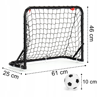 Набір із 2-х переносних складаних сталевих футбольних воріт Xboost, 61x46 см