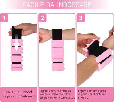 Набір манжет для фітнесу Esshogo 1 кг (2 шт.) - вантажні браслети для рук та ніг, для пілатесу та ходьби