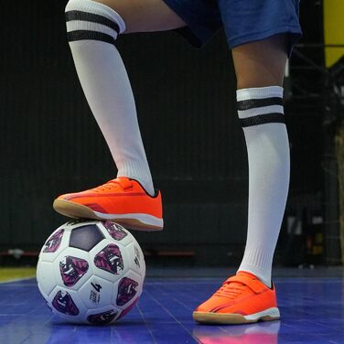 Детские зальные футбольные бутсы JABASIC для мальчиків та дівчаток - Futsal, Indoor (31 EU, Оранжевый)