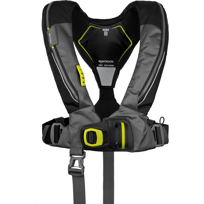 Рятувальний жилет Spinlock Deckvest 6D автоматичний, з обплетенням, чорний/антрацит