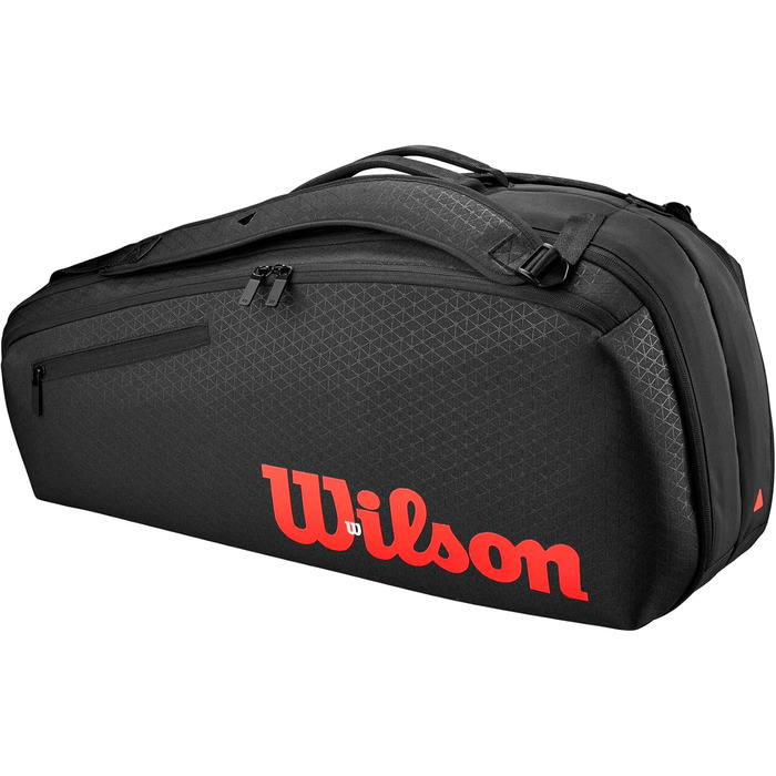 Сумка для тенісу Wilson Clash V3 Super Tour, чорний/інфрачервоний, вміщує до 6 ракеток