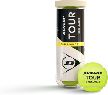 Тенісний м'яч Dunlop Tour Brilliance - для всіх поверхонь, 3x4 м'ячі (12 шт.)