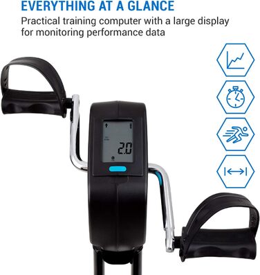 Capital Sports Azura Heimtrainer: Складний велотренажер для дому з магнітним опором та підставкою для планшета, чорний
