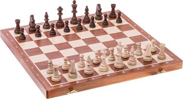 Преміум шаховий набір з махагоні Square Pro Schach №6, дошка та фігури Staunton 6, дерев'яні