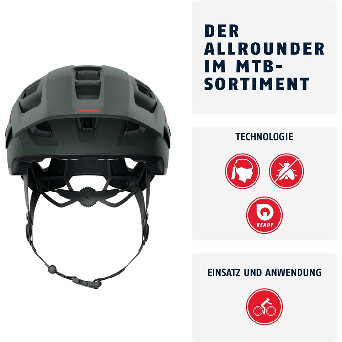 Велосипедний шолом ABUS MoDrop для MTB, міцний, з вентиляцією, унісекс, індивідуальна посадка