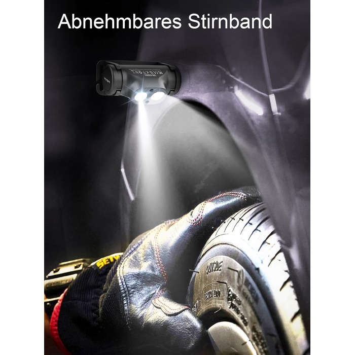 UNBON Налобний ліхтар LED, перезарядна кофлампа з USB-C, 3 режими, датчик, водонепроникність IPX4, для піших прогулянок, риболовлі