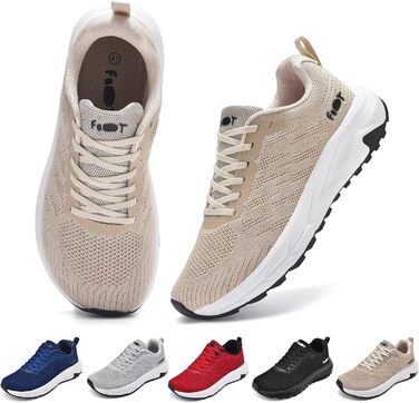 Кросівки для бігу широкі чоловічі/жіночі, зручні, дихаючі, спортивні, розмір 37-47, EU 43, бежеві