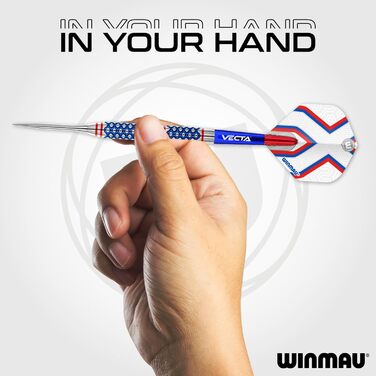 Професійний набір дротиків WINMAU Epix 90% вольфрам, з мішенями та стрижнями, для дартсу, ваги: 18г (м'який наконечник), 22г і 24г (сталевий наконечник)