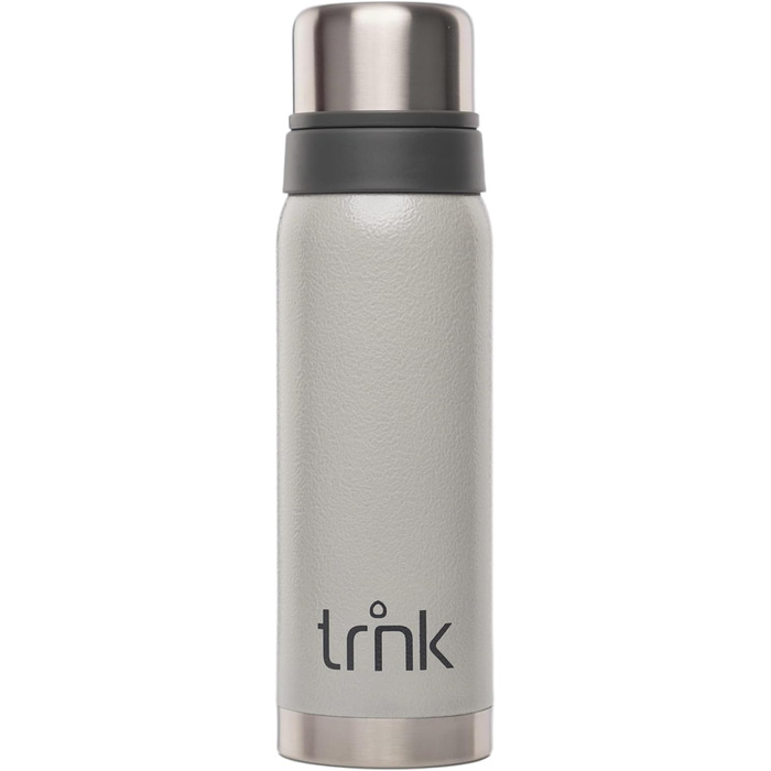 Термос trnk Outdoor polar 2, 750 мл, нержавіюча сталь, BPA-free, з 2 чашками, тримає тепло 24 год, для напоїв, сірий