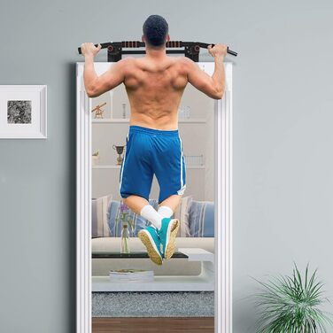Турнік настінний HOMCOM зі сталі, макс. навантаження 120 кг, 94x51x18 см, чорний