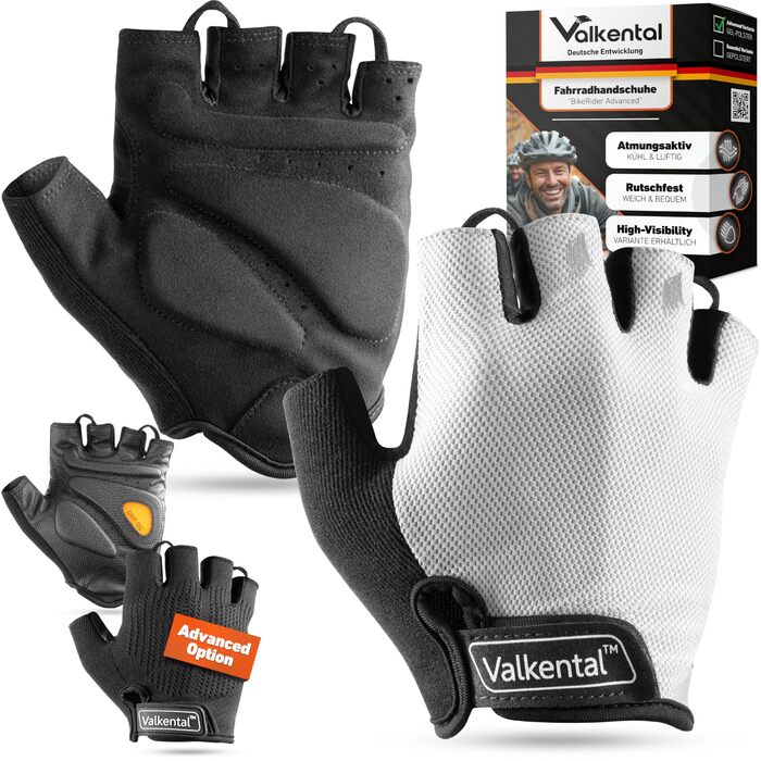 Велоперчатки Vakenta® Geposterte: М'які, Дихаючі, для MTB, Шосе, Трекінгу - Чоловічі та Жіночі, Короткі, Світловідбиваючі, Розмір 3XL