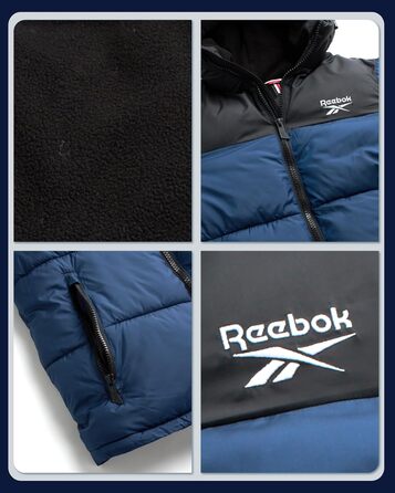 Куртка чоловіча Reebok Rbk Heavy Puffr V2, утеплена синтетичним пухом, оливково-листяна (5XL, Batik Blue)
