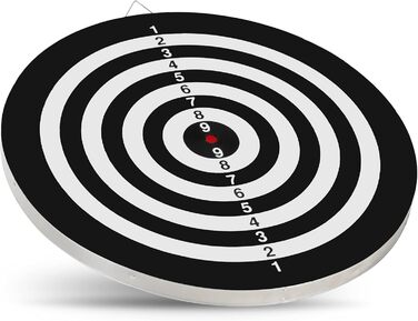 Stagecaptain DBP-1810 Bullseye паперова дартс-дошка з дротиками, двостороння, набір для початківців, 6 дротиків, 4 набори хвостовиків