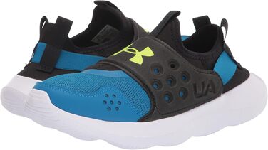Дитячі кросівки для бігу Under Armour BPS Essential, чорно-білі (30 EU, Cruise Blau Schwarz Warngelb)