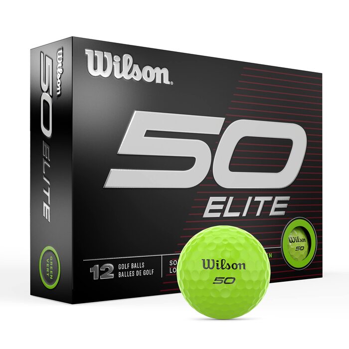 Гольф-м'ячі Wilson Fifty Elite, зелені, стандартний розмір, 12 шт