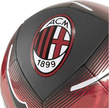 Футбольний м'яч PUMA AC Milan ICON, розмір 5, чорний/червоний