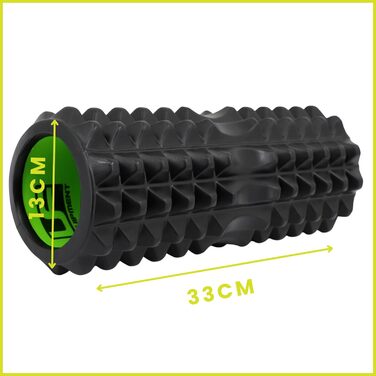 Масажер Urban Fitness для глибоких тканин, ролик для м'язової регенерації, чорний, піна