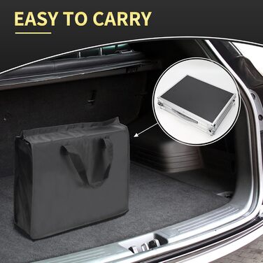 Стіл для кемпінгу CPROSP, розкладний, 90x40 см, чорний, регульована висота 26-70 см